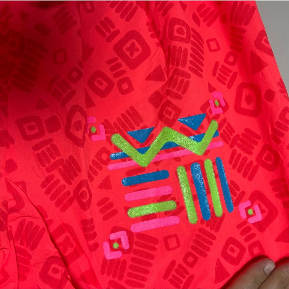 Vintage Supplex Bosa Nova Neon Colors 80s Retro Casual Shorts Large Deadstock - Picture 3 of 5